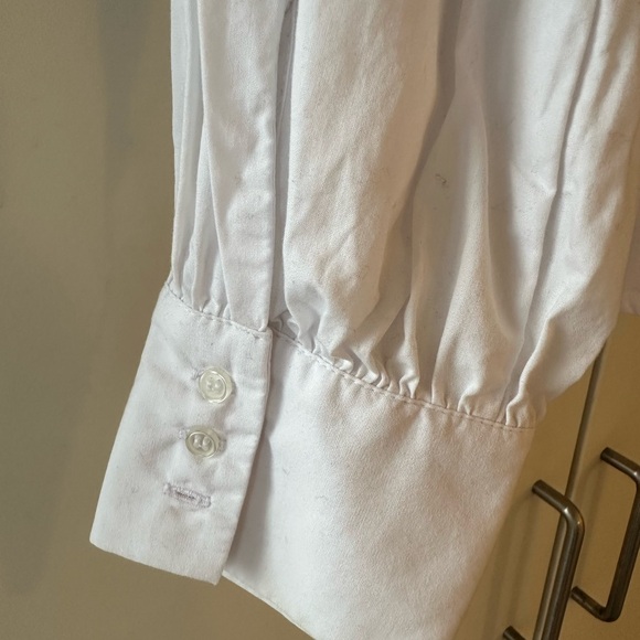H&M White Ruffled Collar Shirt - Women’s Size Small - Picture 3 of 6